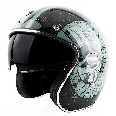 Vespa helmet motorcycle vintage scooter helmets open face visor jet style