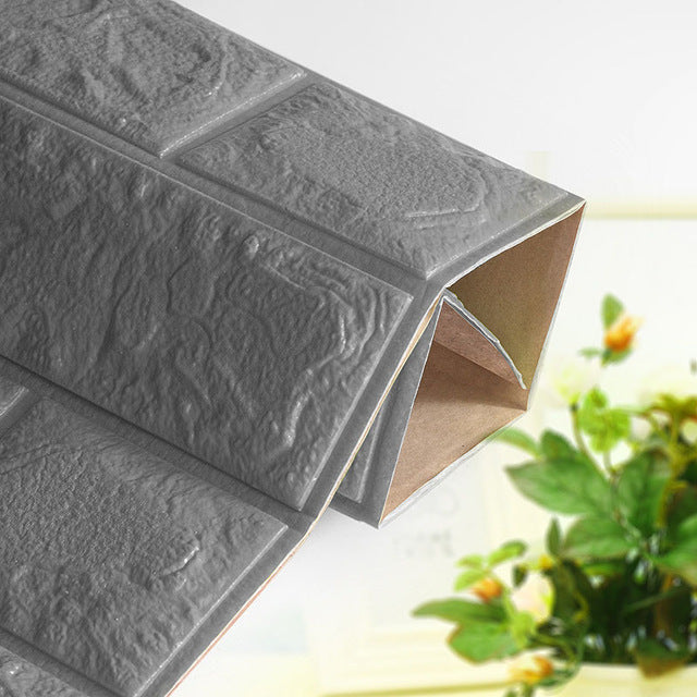 3D wall decor stickers wallpaper adhesive foam brick room DIY self home decor