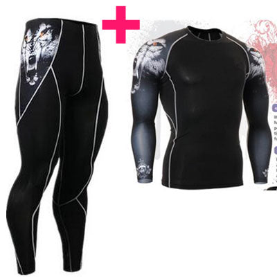 Sport suits for GYM thermal underwear sets for men long compression