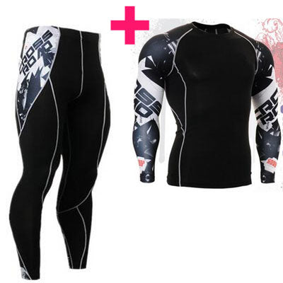 Sport suits for GYM thermal underwear sets for men long compression