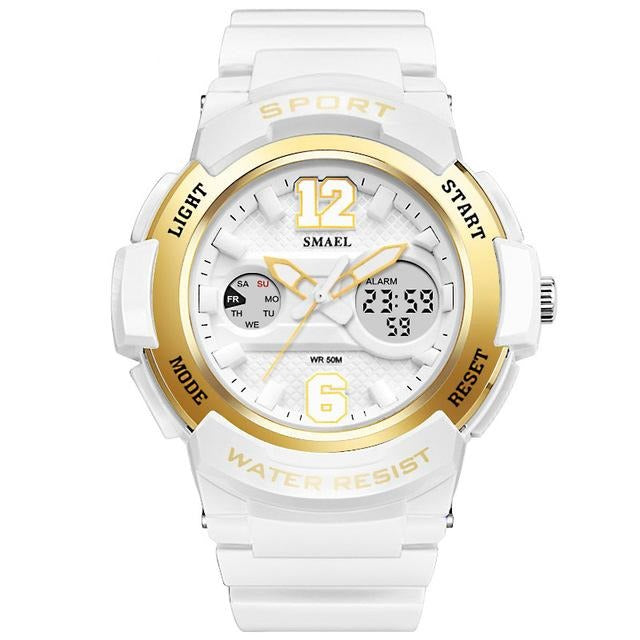 Women sport wristwatch cute 30M waterproof dual display lady watch
