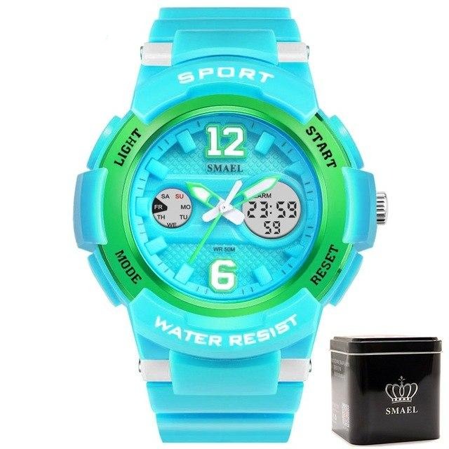 Women sport wristwatch cute 30M waterproof dual display lady watch