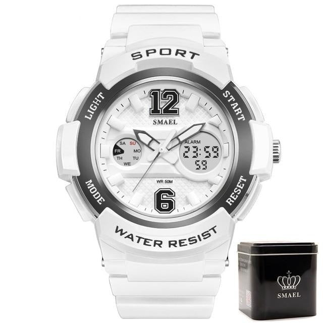 Women sport wristwatch cute 30M waterproof dual display lady watch