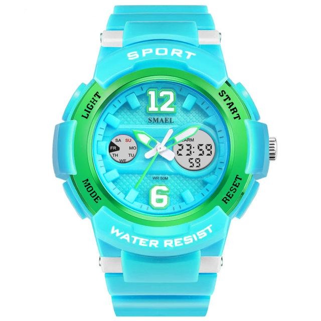 Women sport wristwatch cute 30M waterproof dual display lady watch
