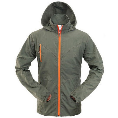 Outdoor sport hooded jacket for men trekking camping hiking clothes