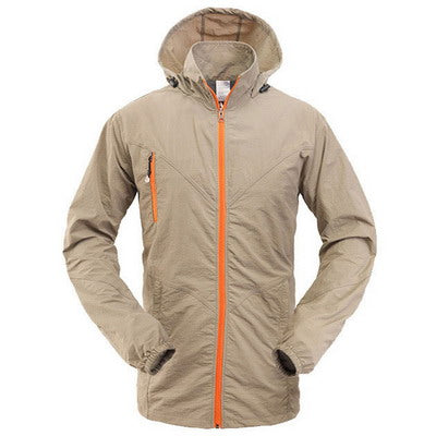 Outdoor sport hooded jacket for men trekking camping hiking clothes