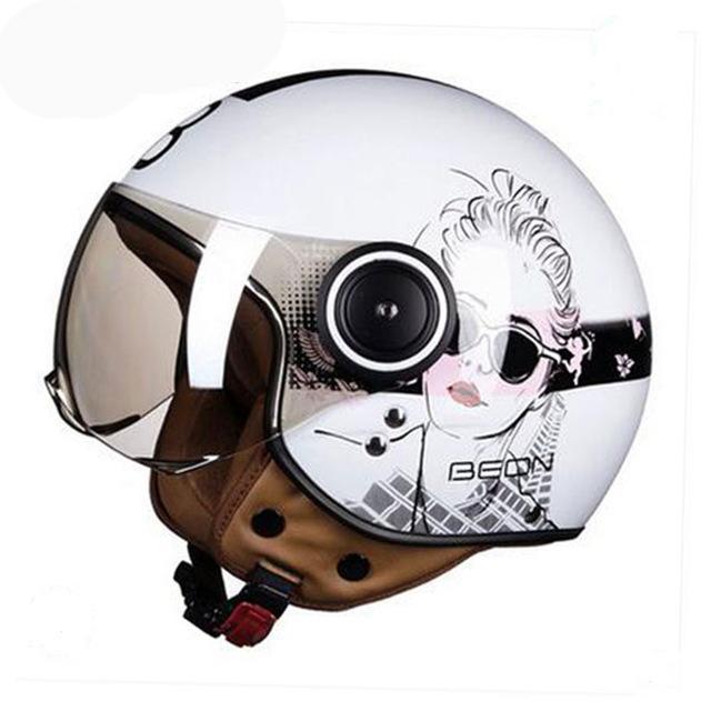 Vespa helmet motorcycle scooter vintage retro open face helmets