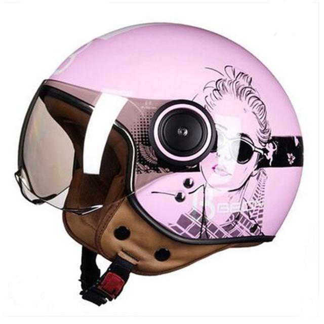Vespa helmet motorcycle scooter vintage retro open face helmets