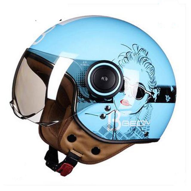 Vespa helmet motorcycle scooter vintage retro open face helmets