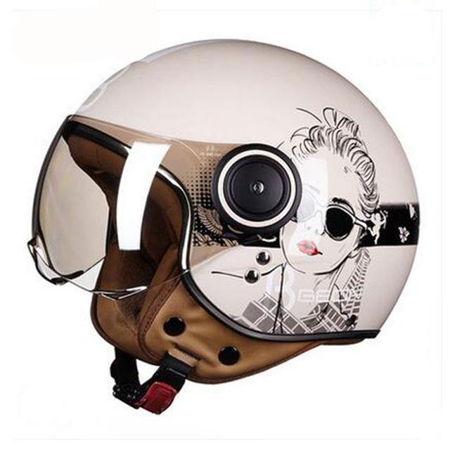 Vespa helmet motorcycle scooter vintage retro open face helmets