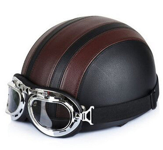 Helmets goggles motorcycle leather vespa helmet open half face men women