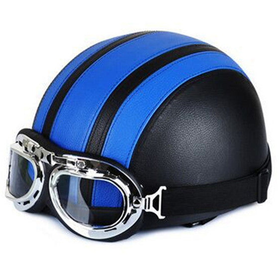 Helmets goggles motorcycle leather vespa helmet open half face men women