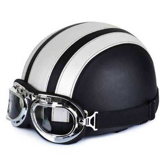 Helmets goggles motorcycle leather vespa helmet open half face men women
