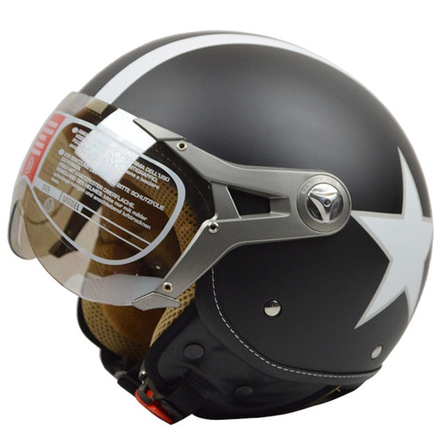 vintage electric motorcycle helmet half face scooter vespa helmets capacet