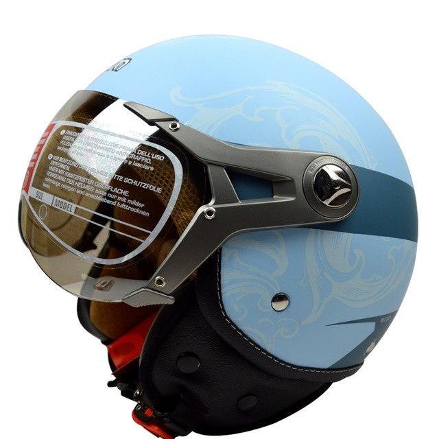 vintage electric motorcycle helmet half face scooter vespa helmets capacet