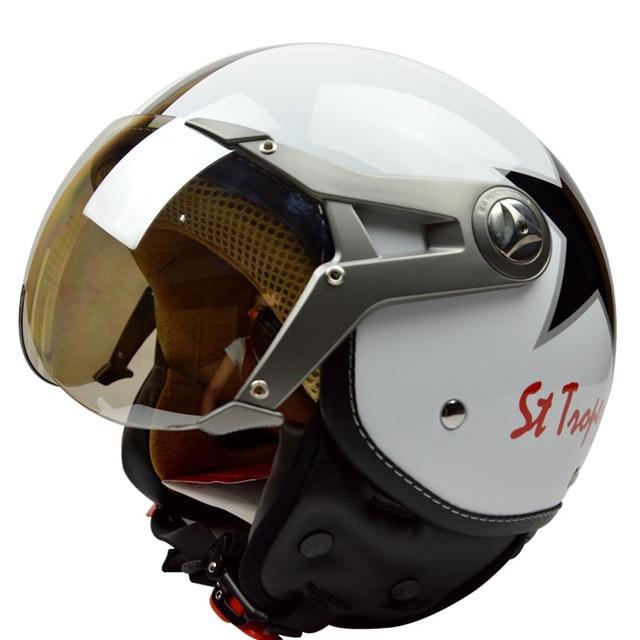 vintage electric motorcycle helmet half face scooter vespa helmets capacet