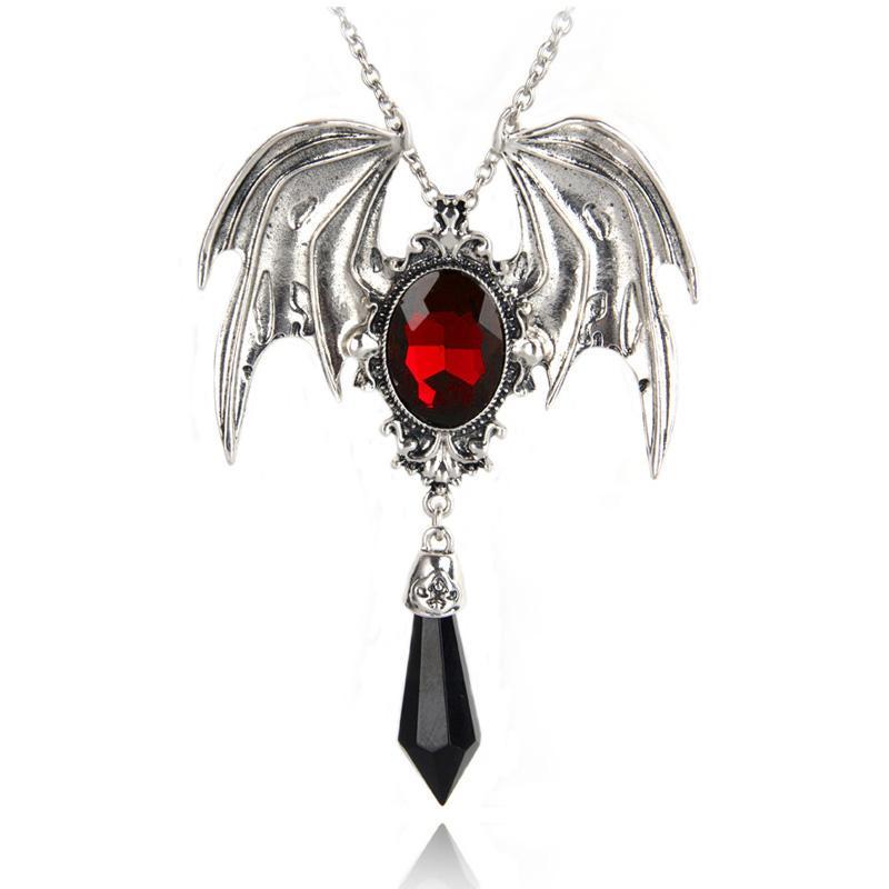 Vintage gothic halloween necklace pendant vampire for men women