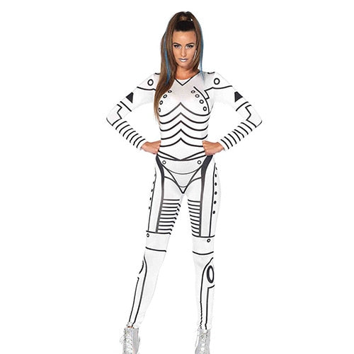 Skull halloween costume ghost zombie vampire cosplay suit women funny party