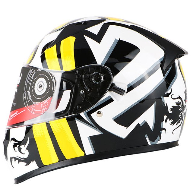 Vintage motorcycle helmet full face skull motorbike Vespa helmets dual lens racing