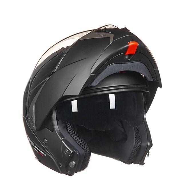 Vintage full face motorcycle helmets flip up open helmets dual visors ECE