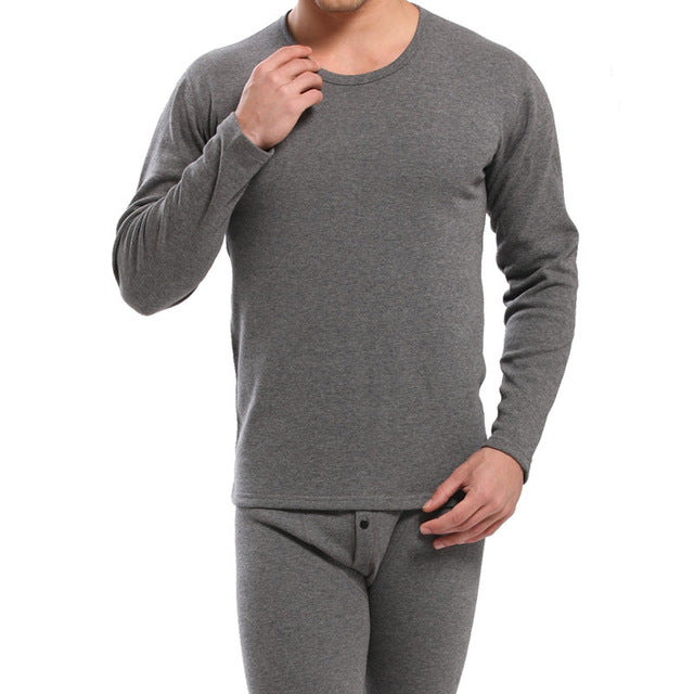 Thermal underwear sets for men shirt and pants warm thick clothes