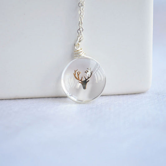 Boho Vintage Real Flowers 925 Sterling Silver Chain Necklace Charms Jewelry Women