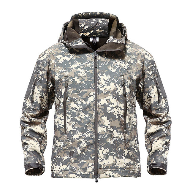 Army Camouflage Men Jacket Military Tactical Hunt Clothes Waterproof Soft Shell