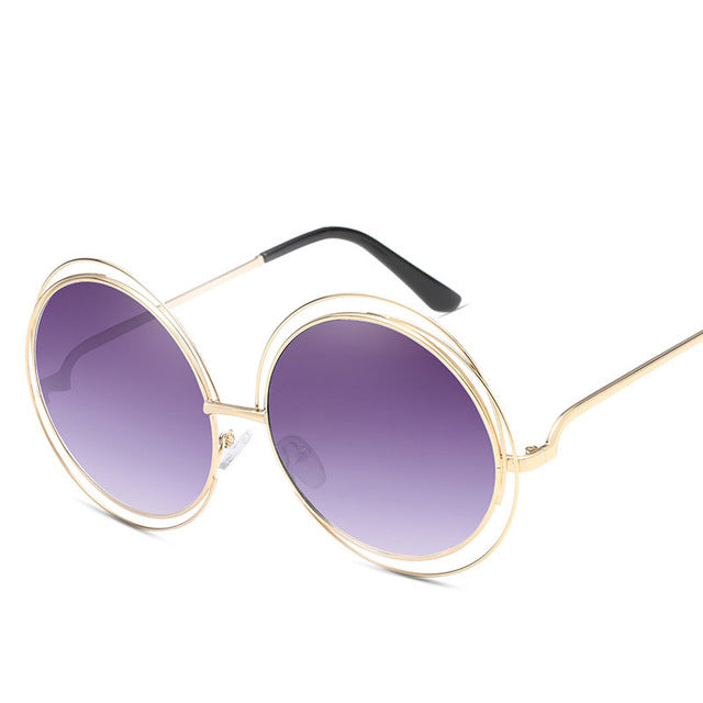 Vintage retro round sunglasses women