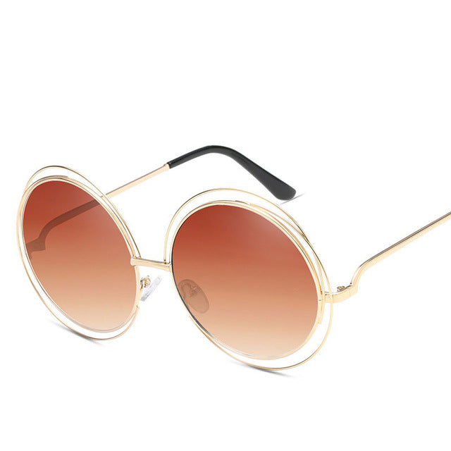 Vintage retro round sunglasses women