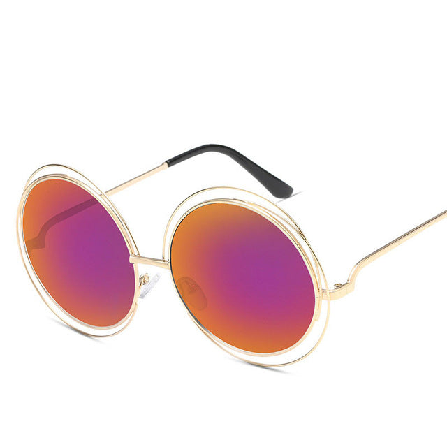 Vintage retro round sunglasses women