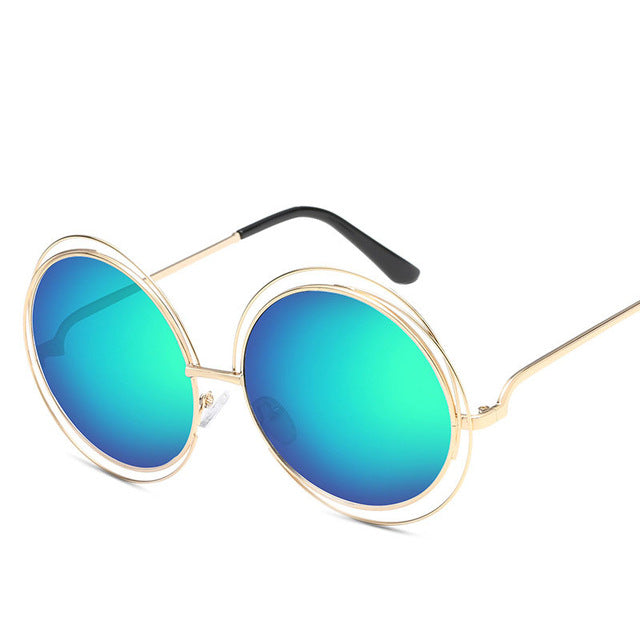 Vintage retro round sunglasses women