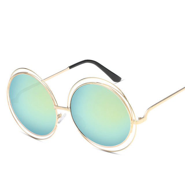 Vintage retro round sunglasses women