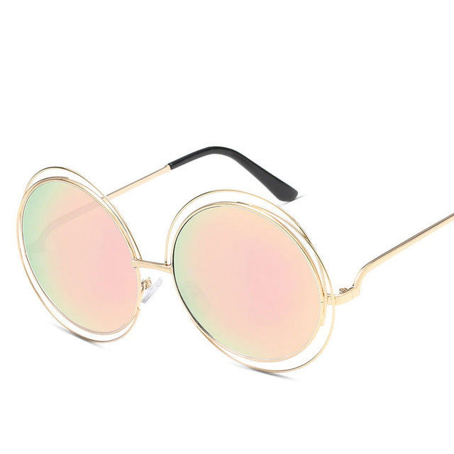 Vintage retro round sunglasses women