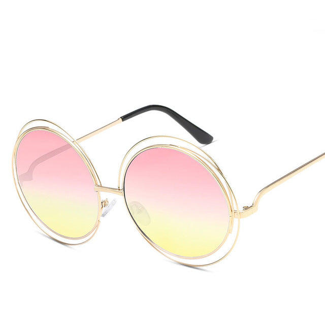 Vintage retro round sunglasses women