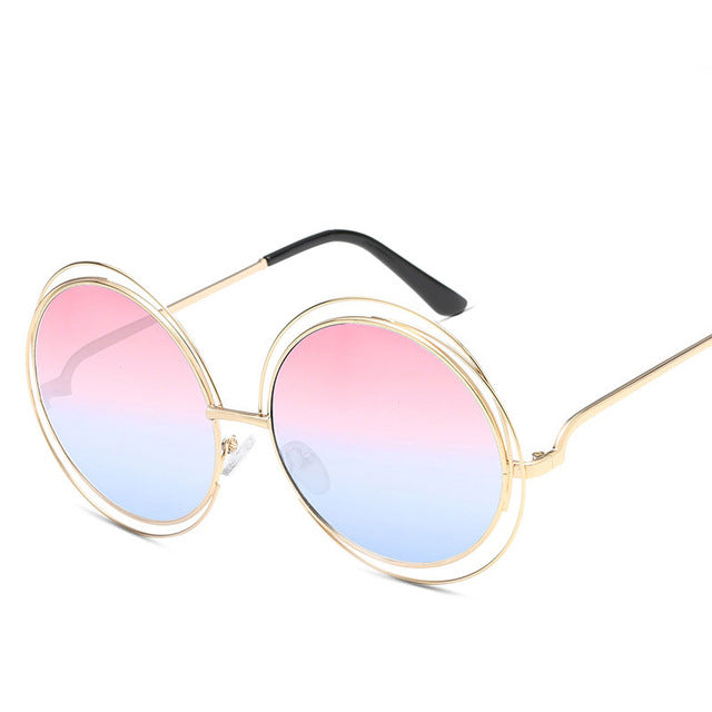 Vintage retro round sunglasses women