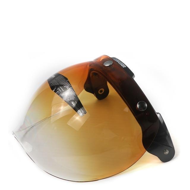 Vintage motorcycle bubble visor mask flip up sun UV protect