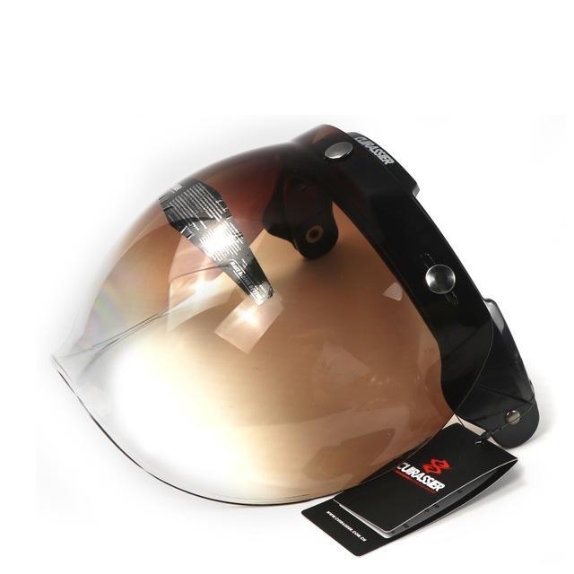 Vintage motorcycle bubble visor mask flip up sun UV protect
