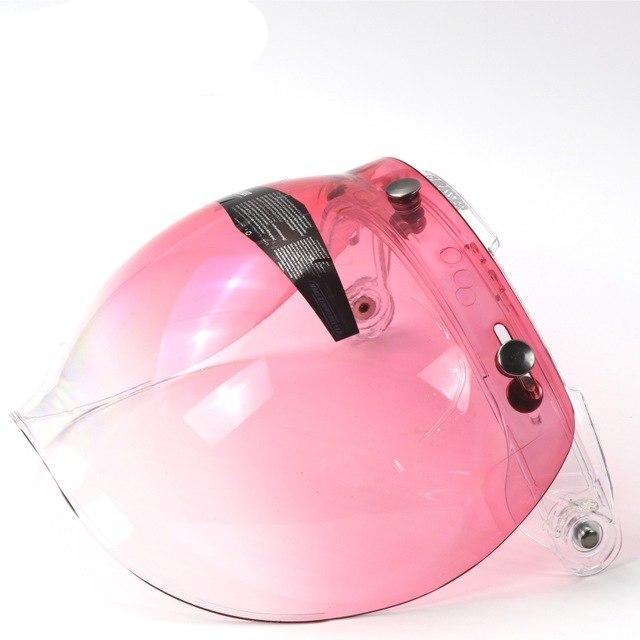 Vintage motorcycle bubble visor mask flip up sun UV protect