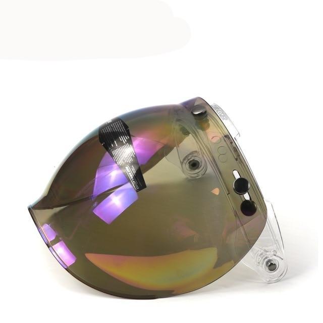 Vintage motorcycle bubble visor mask flip up sun UV protect
