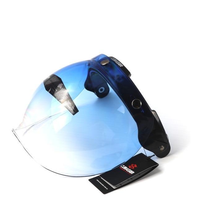 Vintage motorcycle bubble visor mask flip up sun UV protect