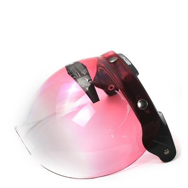 Vintage motorcycle bubble visor mask flip up sun UV protect