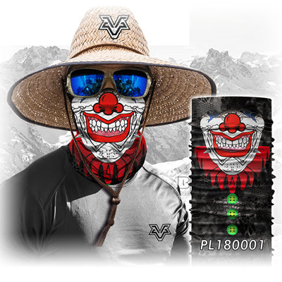 Motorcycle scary skull mask face headwear neck scarf ski bike halloween