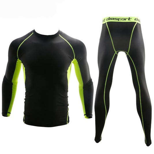 Thermal underwear set for men stretch dry anti microbial fitness clothes