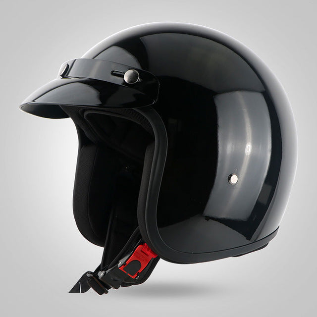 Vintage retro helmet motorcycle 3/4 open fiberglass face helmets jet style