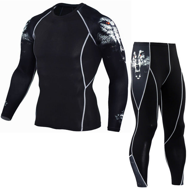 Thermal underwear sets for men clothes riding suit leisure sports