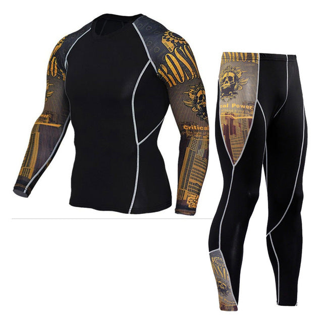 Thermal underwear sets for men clothes riding suit leisure sports