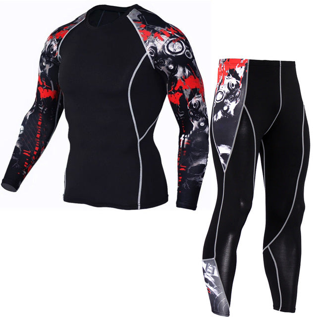 Thermal underwear sets for men clothes riding suit leisure sports