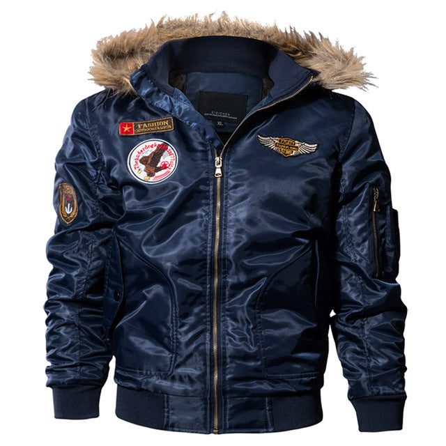 Bomber Jacket Men Pilot Jacket Army Military Motorcycle Coat Outerwear