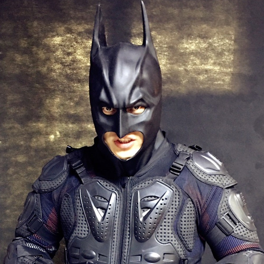 Super hero batman mask helmets black cosplay full overhead halloween party for adult