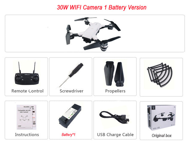 FPV Drone Camera wifi RC Helicopter Selfie Drone Real-Time Quadcopter